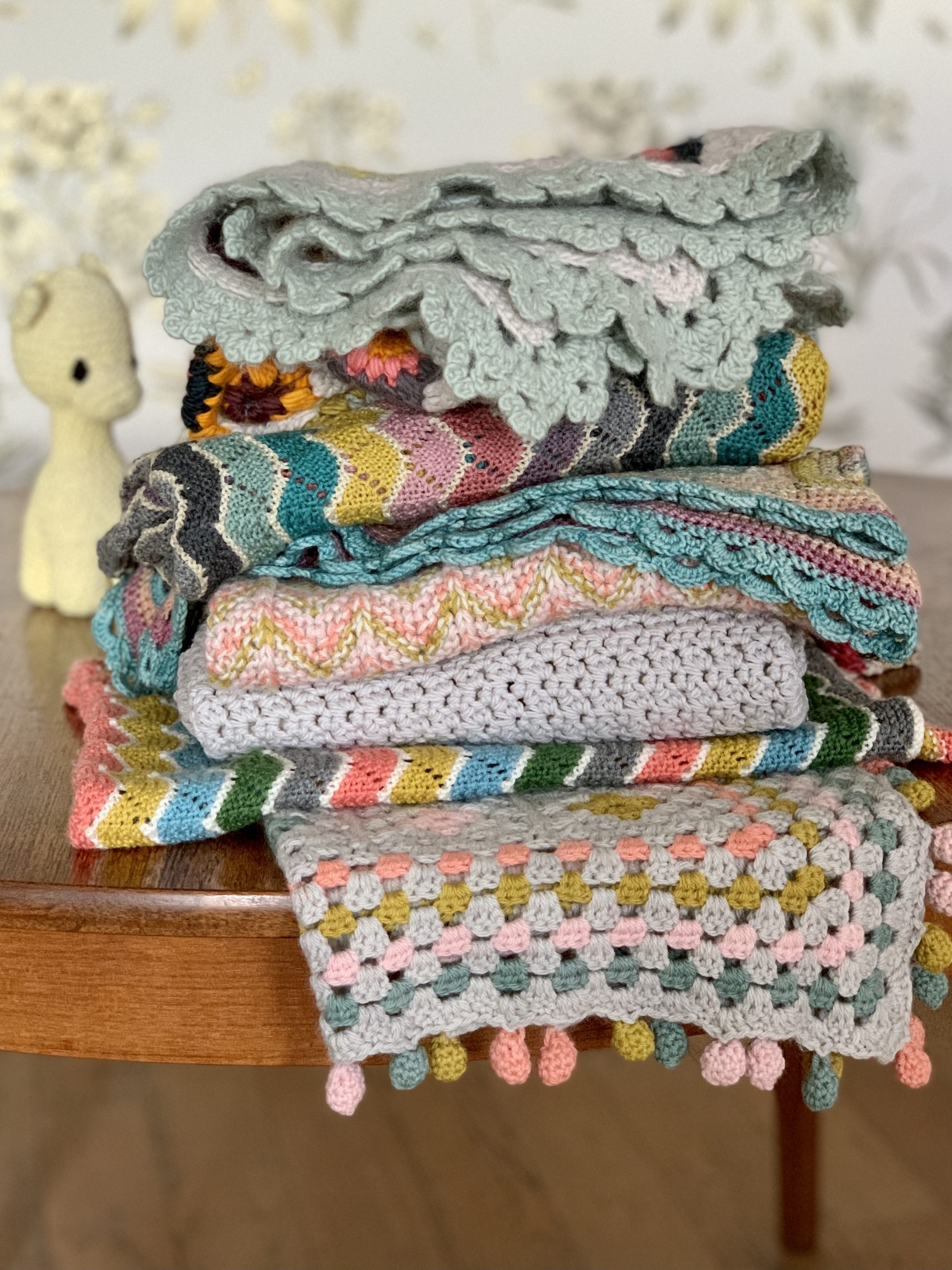 Crochet Wave Stitch Baby Blanket - Vanilla Blush - Annie Design Crochet